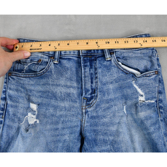 American Eagle Jeans Mens 32X34 (29x33 Meas) Skinny Distressed Denim Blue - Picture 9 of 11